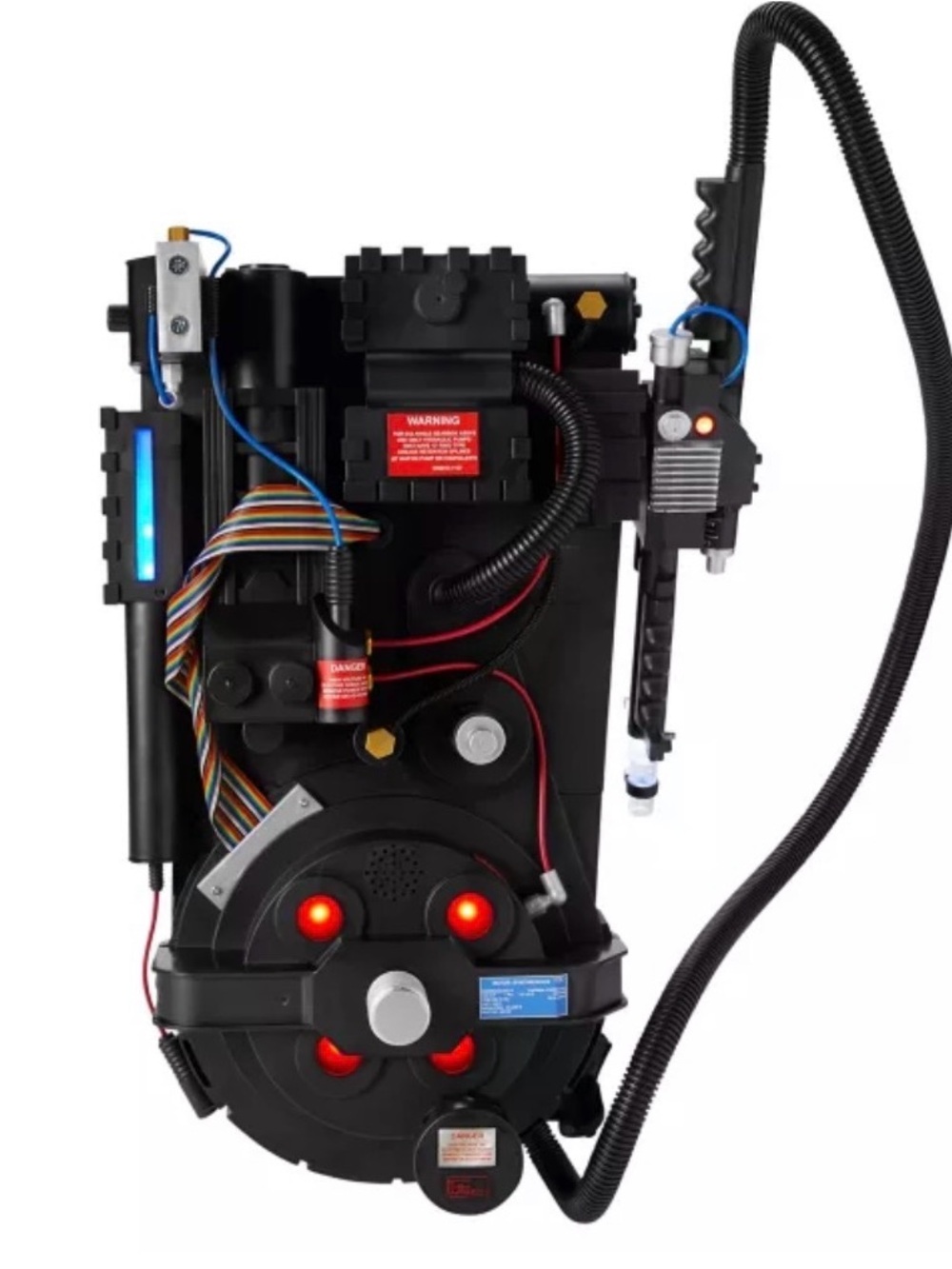 Ghostbusters Style Deluxe Replica Proton Pack Backpack - Black with Red Lights